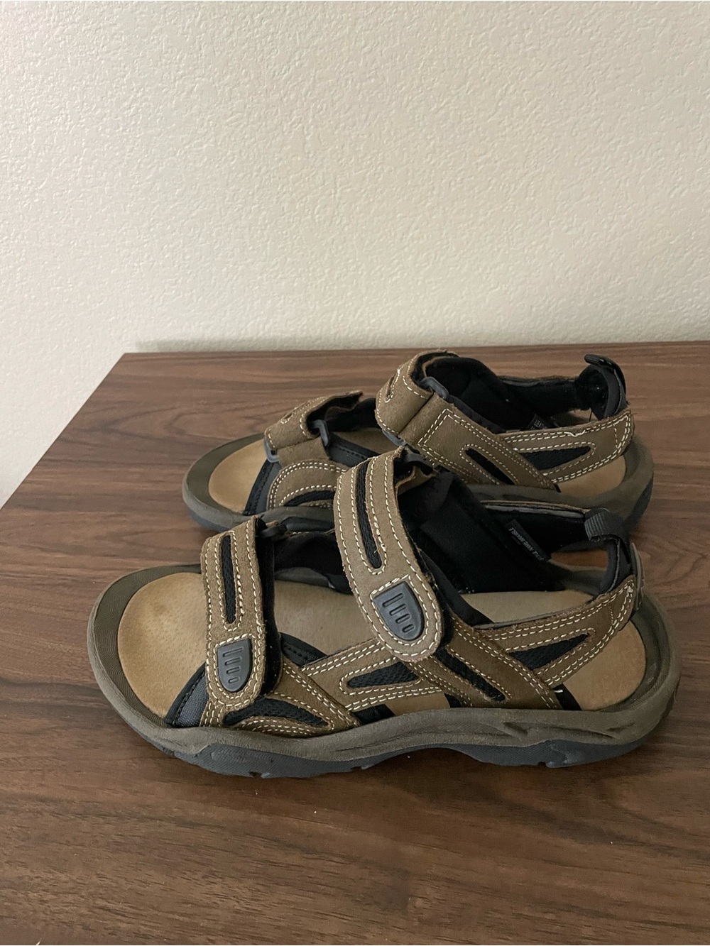 Men's Coleman Brown Casual Hook-and-Loop Sandals